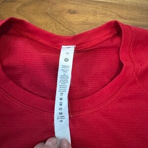 lululemon athletica Red Long Sleeve Tee